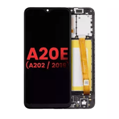 LCD-enhet med ram för Samsung Galaxy A20e (A202 / 2019) (Eftermarknad Plus) (Alla färger)