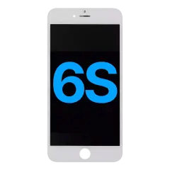 LCD-enhet med stålplatta för iPhone 6S (Eftermarknad) (Vit) vit