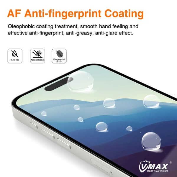 Vmax härdat glas 9D Glas för iPhone 15 Plus 6,7\"
