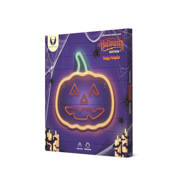 Neon PLEXI LED HAPPY PUMPKIN orange grön FPNE10 Forever Light orange