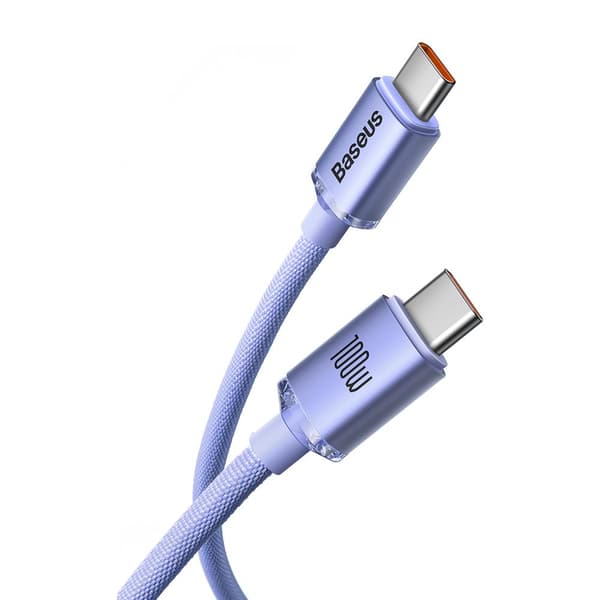 Baseus kabel Crystal Shine USB-C - USB-C 2,0 m 100W lila lila