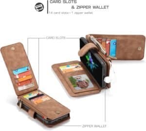 Läderfödral caseme 0018 för iphone 12/12 pro brun