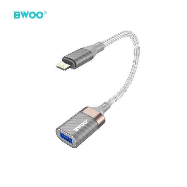 BWOO Adapter Lightning till USB BZ70 - OTG-kabel för iPhone/iPad, Datatransfer