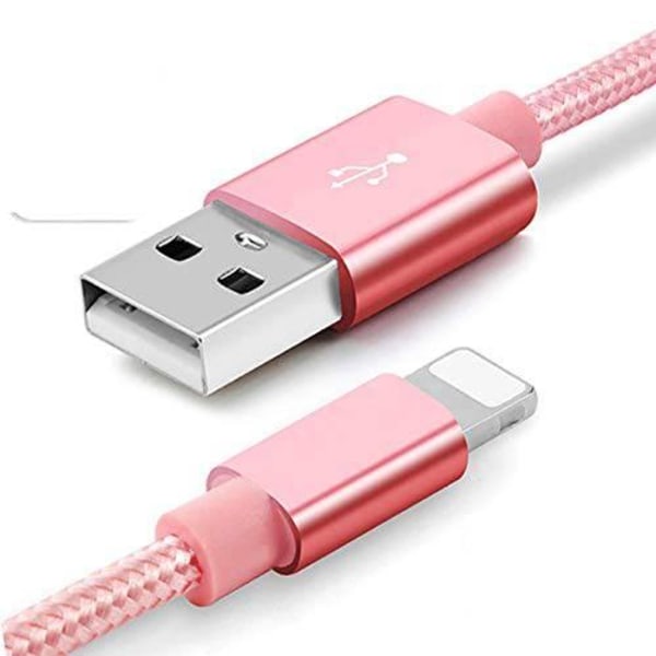 3m lång iphone kabel rosa Pink