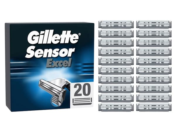 Gillette Sensor Excel Barberblade, 20 st.