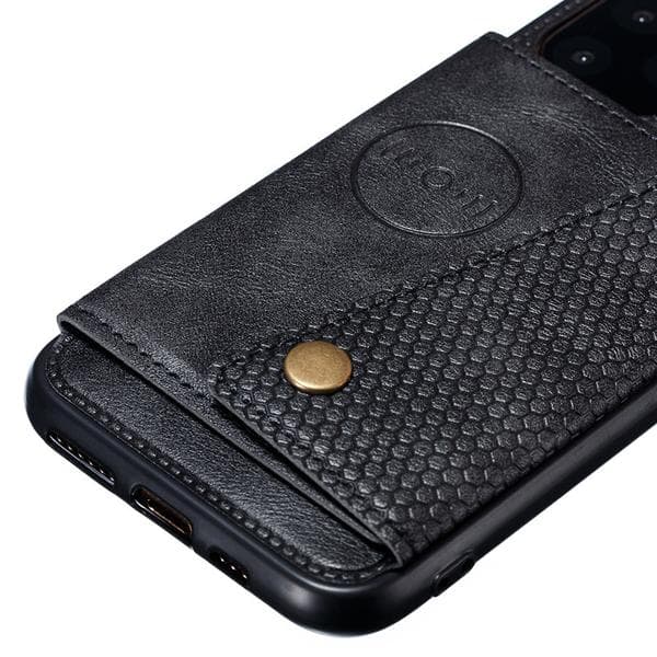 ny design iphone 11 pro max plånboks fodral med magnet silver Silver