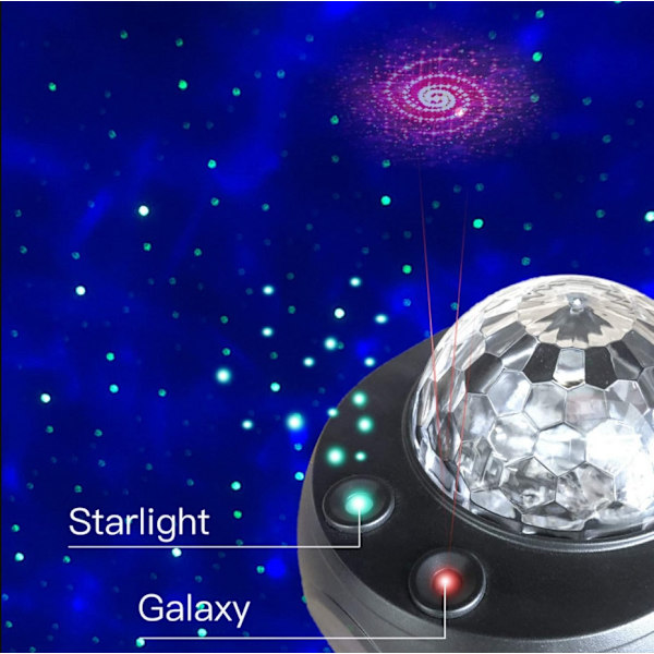 LED Star Ocean Wave projektor nattljus
