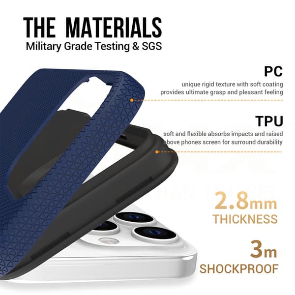 Vmax Triangle fodral för iPhone 16 Plus marinblå