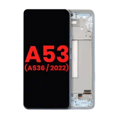 OLED-enhet med ram för Samsung Galaxy A53 5G (A536 / 2022) (6.36\") (Eftermarknad Plus) (Blå)