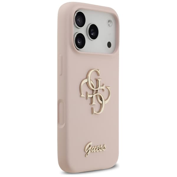 Guess Silicone Big 4G Script skal för iPhone 17 Pro Rosa