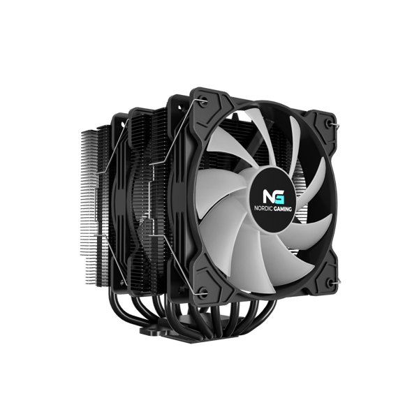 Nordic Gaming AC200 Processor-köler 2-pack svart 120 mm
