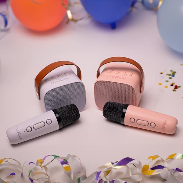 Maxlife Bluetooth karaoke högtalare MXKS-100 vit blå