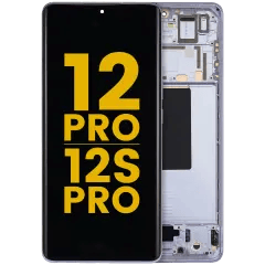 OLED-enhet med ram för Xiaomi 12 Pro / 12S Pro (renoverad) (blå) blå