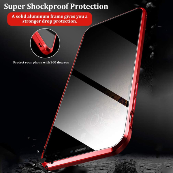 Sekretess magnetfodral för Samsung Galaxy S21 plus röd