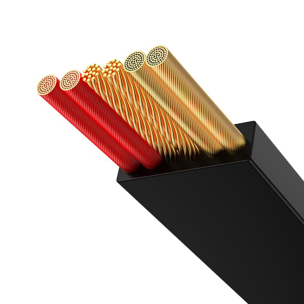 Baseus kabel Bright Mirror 2 3i1 USB - micro USB + Lightning + USB-C 1,1m 66W svart infällbar svart