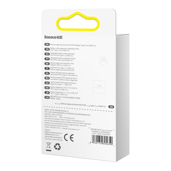 Baseus adapter Ingenuity USB-C till USB-A 3.1 blå OTG