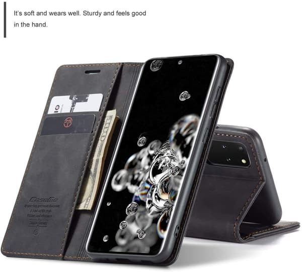 läderfodral för Samsung S22 svart