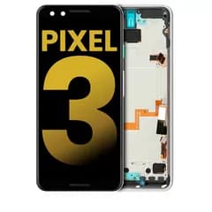 OLED-enhet med ram för Google Pixel 3 (renoverad) (Clearly White)