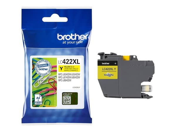 Brother LC 422XLY Gul 1500 sidor bläck gul
