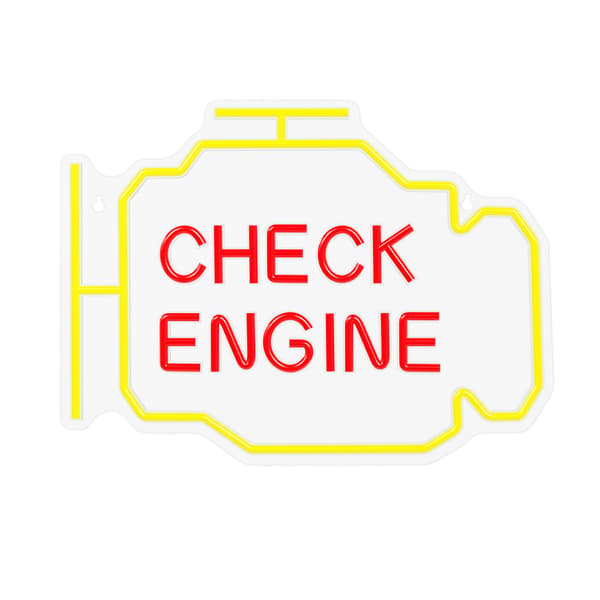 Neon PLEXI LED CHECK ENGINE gul röd NNE21 Neolia