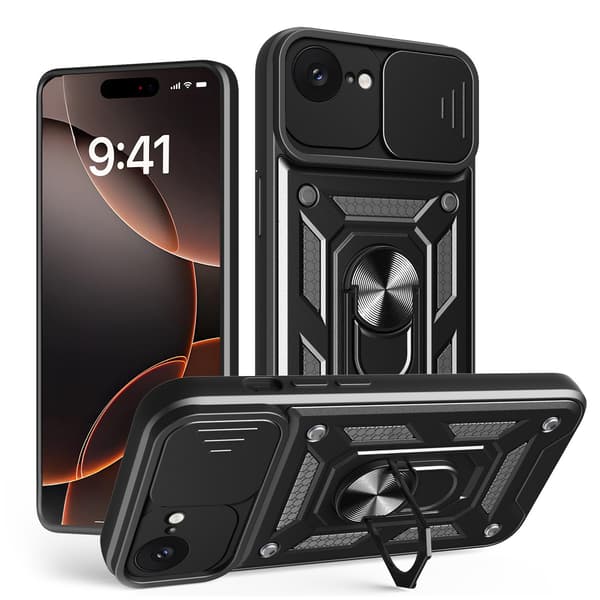 Defender Slide skal för iPhone 16e / 17e svart svart