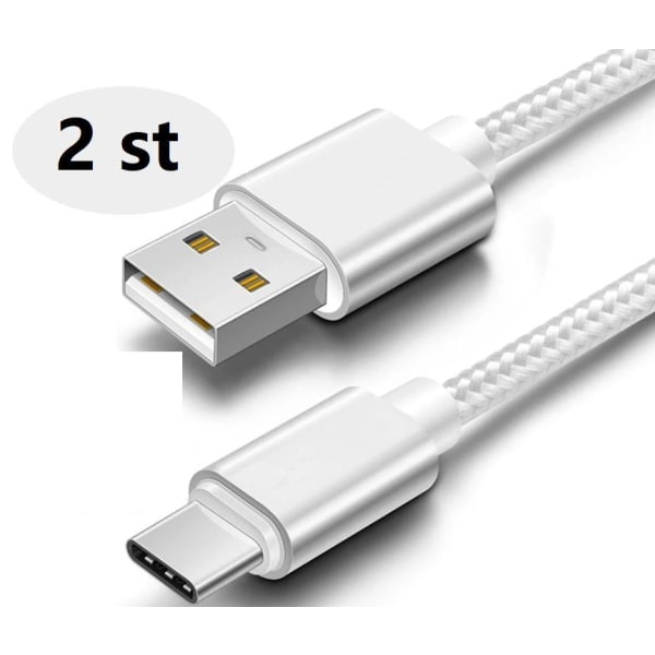 2 st 2 m färgade  usb-c supporta Q.C 3.0 rosa rosa