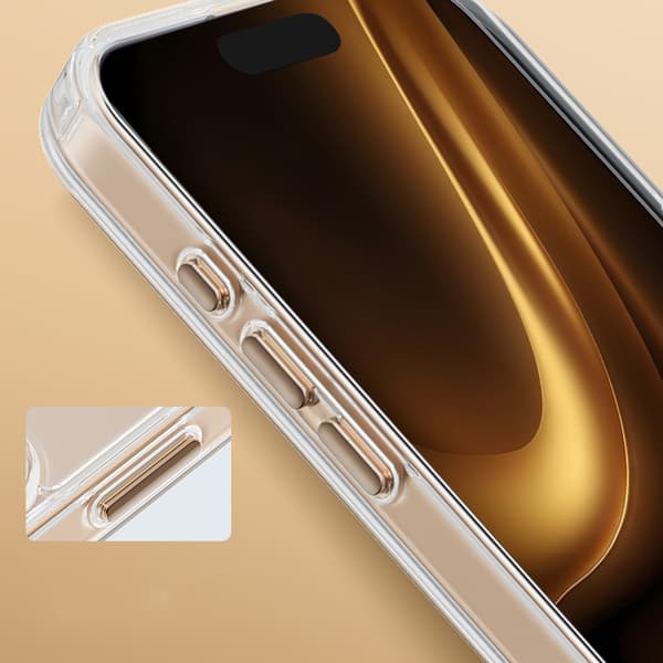 Clear Thin Mag-fodral för iPhone 16 Pro Max 6,9\" guld