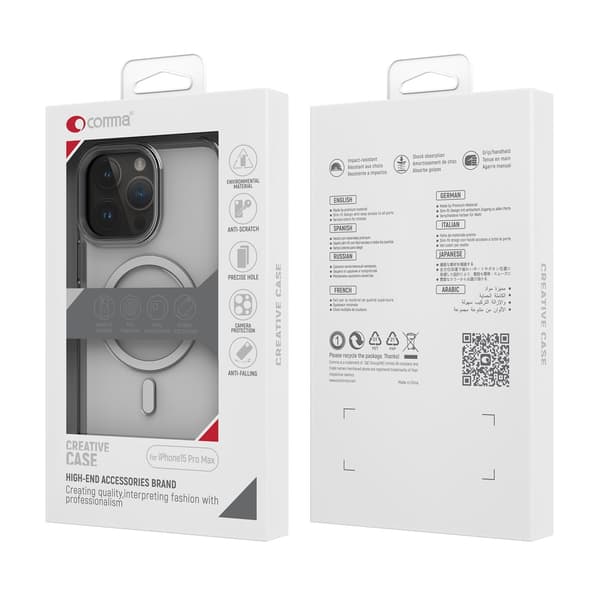 Comma case Crystal Mag för iPhone 15 Plus transparent