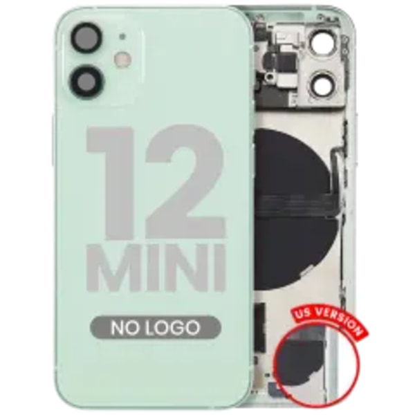 Baksida med smådelar för iPhone 12 Mini (amerikansk version) (Eftermarknad Plus) (Grön)