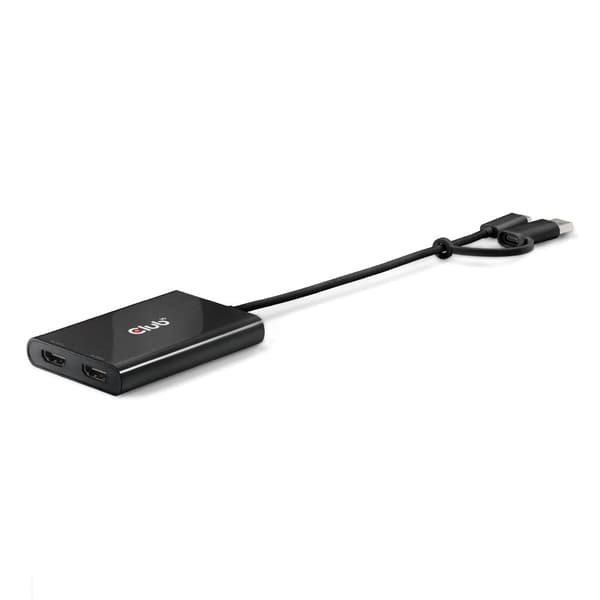 Club3D CSV-1475 USB-C / USB-A till 2x HDMI DisplayLink Adapter 4K 60Hz