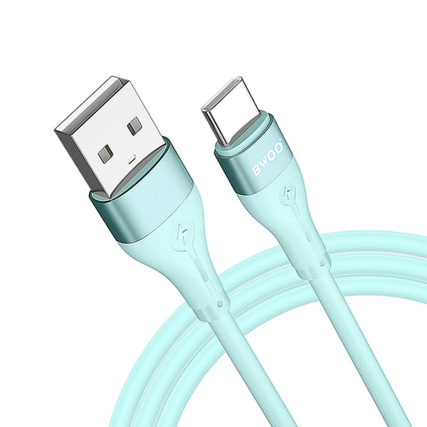 BWOO kabel USB - USB-C 1m 3A Minimalist Silikon grön X280C