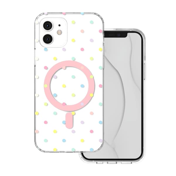 Bubble Dots Mag-fodral för iPhone 12 / 12 Pro 6,1\" vit