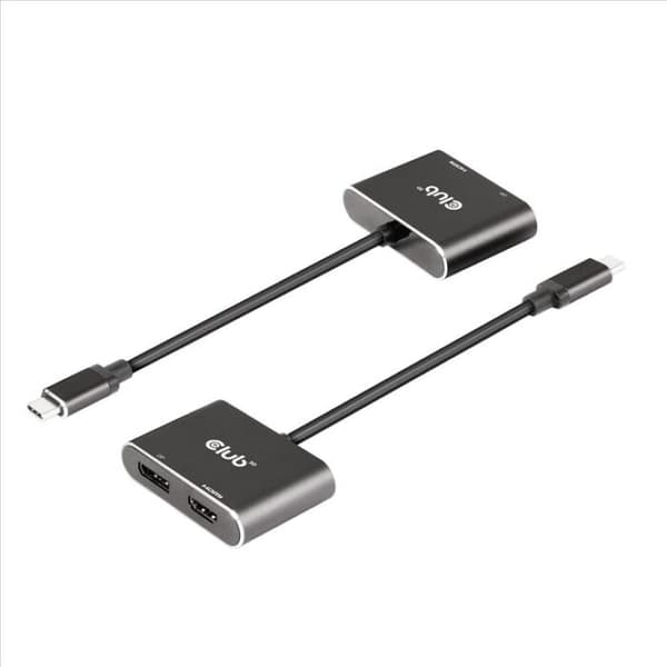 Club 3D CSV-1552 USB-C gen 2 till HDMI, DisplayPort 1.4 Videoadapter svart