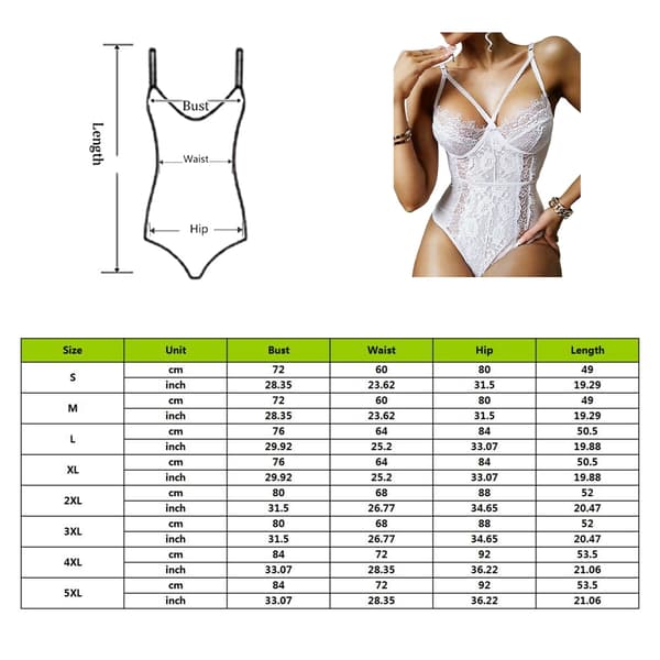 Ny spets bodysuit kvinnor blommig