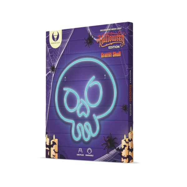 Neon PLEXI LED GRAFFITI SKULL turkos FPNE15 Forever Light