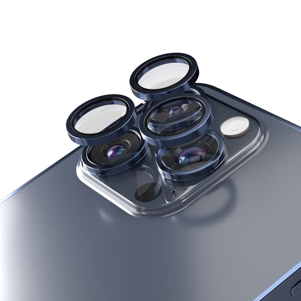 Etteri Camera Lens Protector for iPhone 15 Pro / 15 Pro Max Deep Blue blå