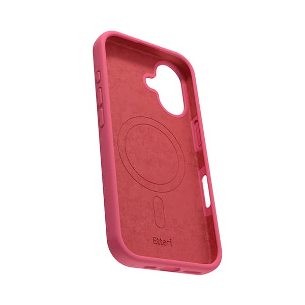 Etteri Silikon Mag skal för iPhone 16 Plus hallon