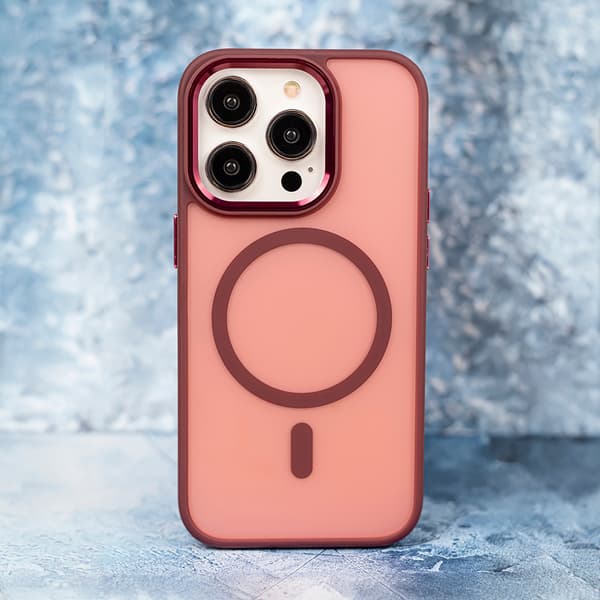 Frozen Mag skal för iPhone 16 Pro Max röd