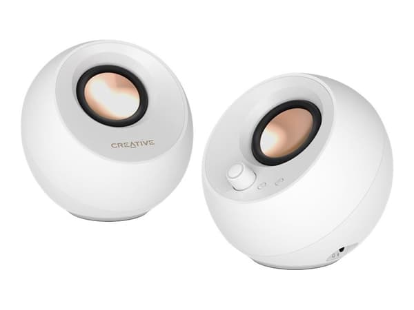 Creative Pebble Pro 2.0-kanal Höjttalere vit