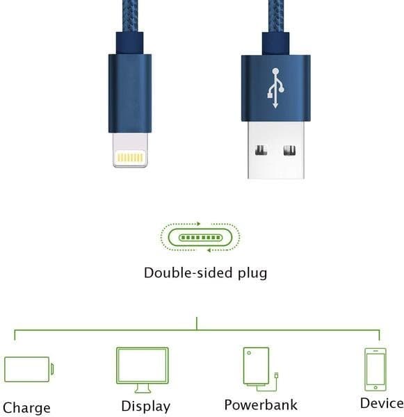 2 st 1 m färgade iphone kabel top kvalitet.