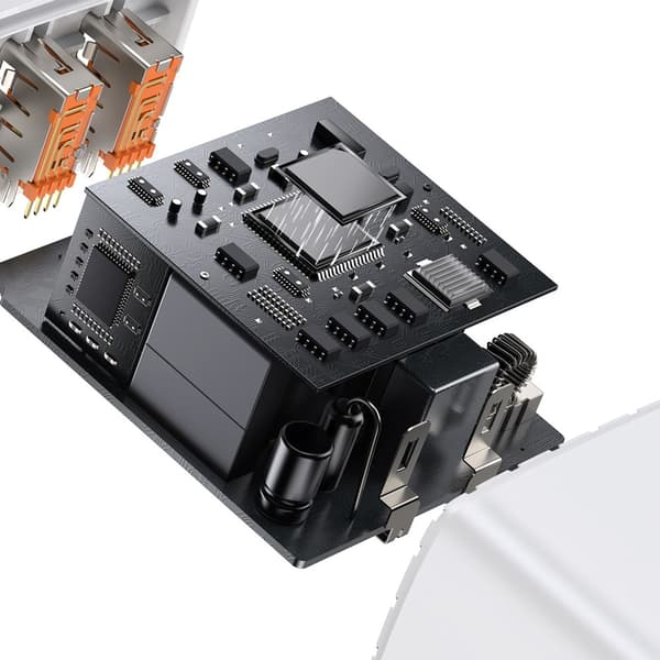 Baseus Wall Charger PD 30W - 1x USB-C, 2x USB-A, White