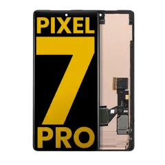 OLED-enhet med ram (med fingeravtryckssensor) för Google Pixel 7 Pro (renoverad) (alla färger)