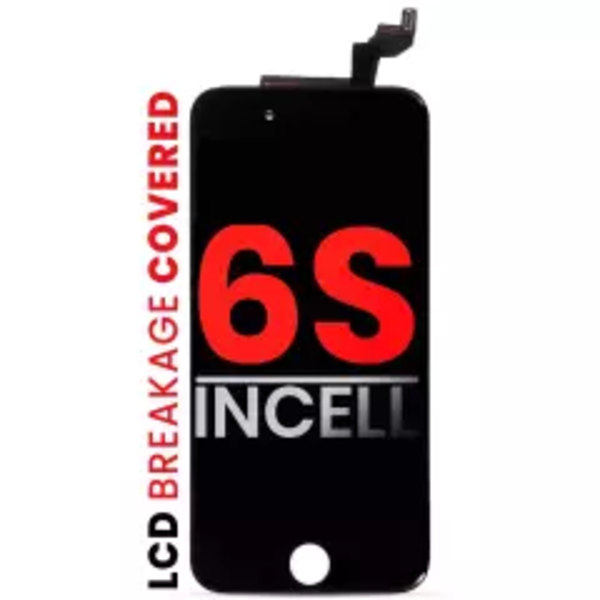 LCD-enhet med stålplatta för iPhone 6S (Eftermarknad Pro: XO7 Incell) (Svart)
