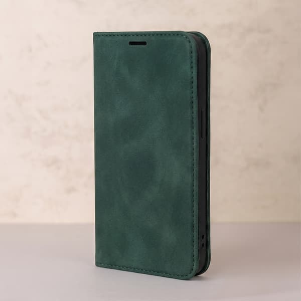 Smart Suede-fodral för iPhone 13 6,1\" grön