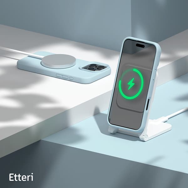 Etteri Silicone Mag skal för iPhone 16 Pro Max ljusblå blå