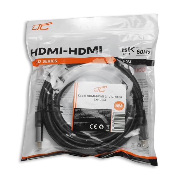 HDMI-HDMI-kabel (v2 1 | 8K | 5 m) svart