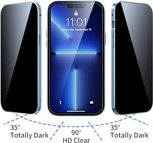 Sekretessfodral dubbel för iPhone 15 – Blå
