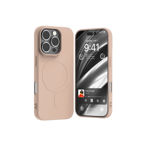 Mercury Semi-Silicone MagSafe för iPhone 16 Pro (6.3) sandrosa