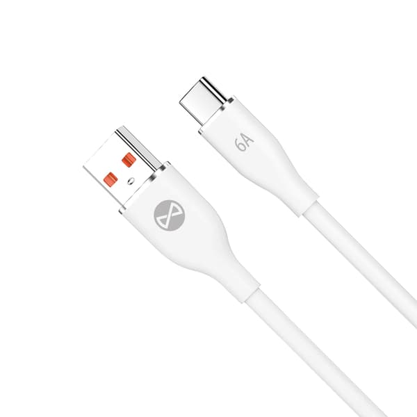 Forever kabel USB - USB-C 1,0 m 6A vit vit