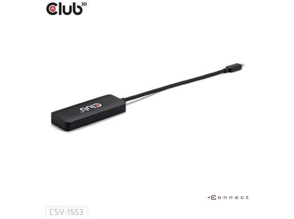Club 3D CSV-1553 USB-C With DP-Alt mode till 3xDisplayPort videoadapter svart